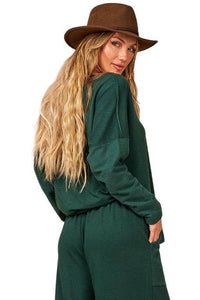 Dark Green Yacamim Extended Fleece Jacket