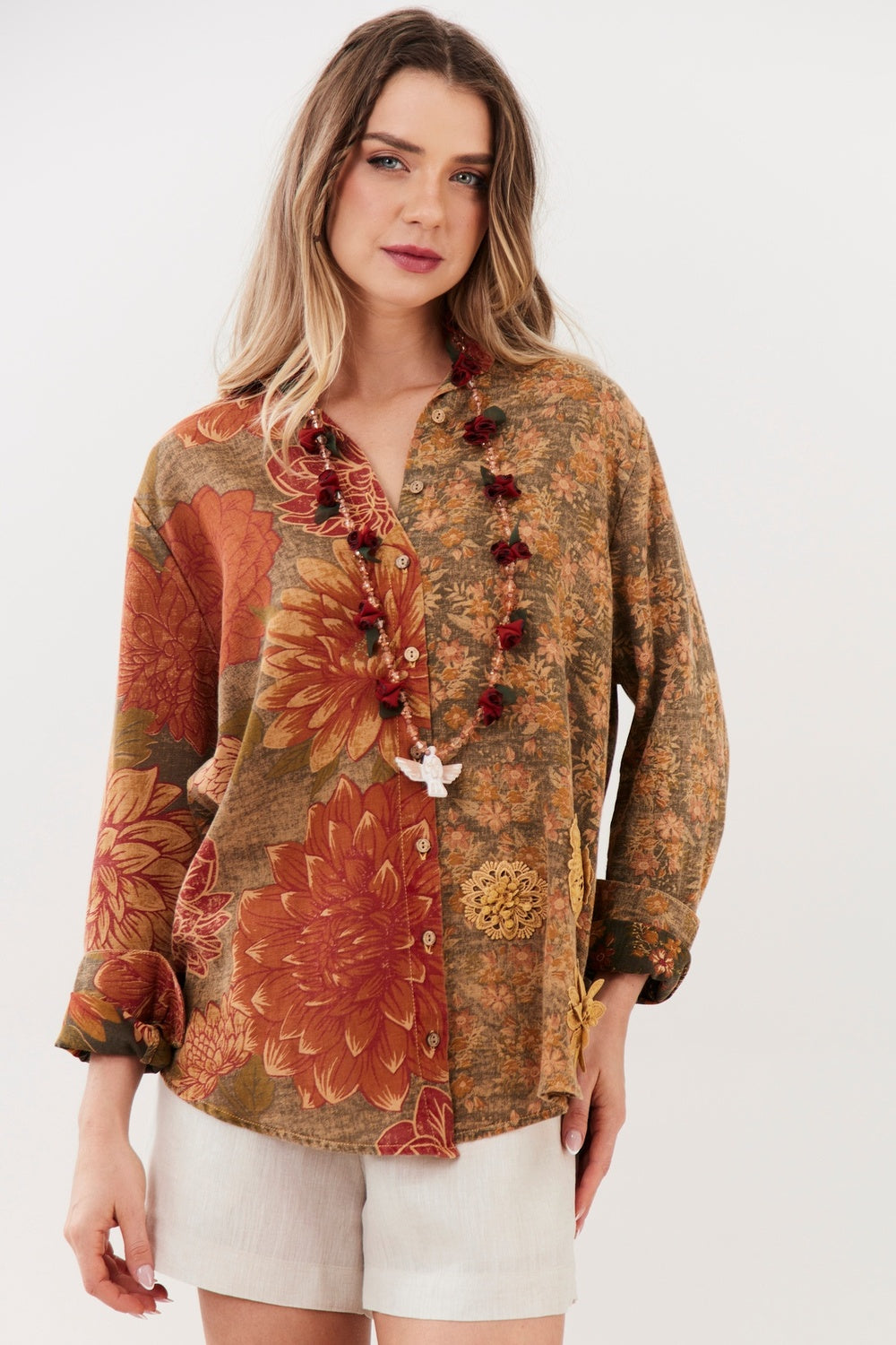 Yacamim R1 Tiradentes 100% Cotton Green Printed Shirt