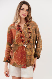 Yacamim R1 Tiradentes 100% Cotton Green Printed Shirt