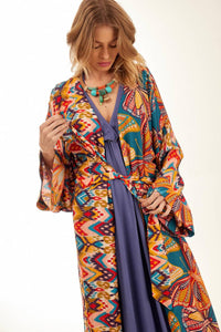 Yacamim Long Kimono Butterfly Print