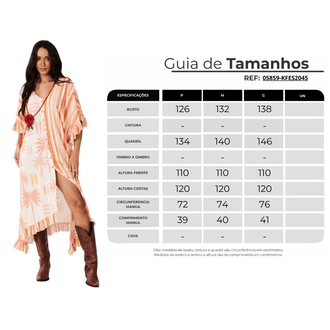 Yacamim J1 Rose Printed 3/4 Sleeve Midi Kaftan