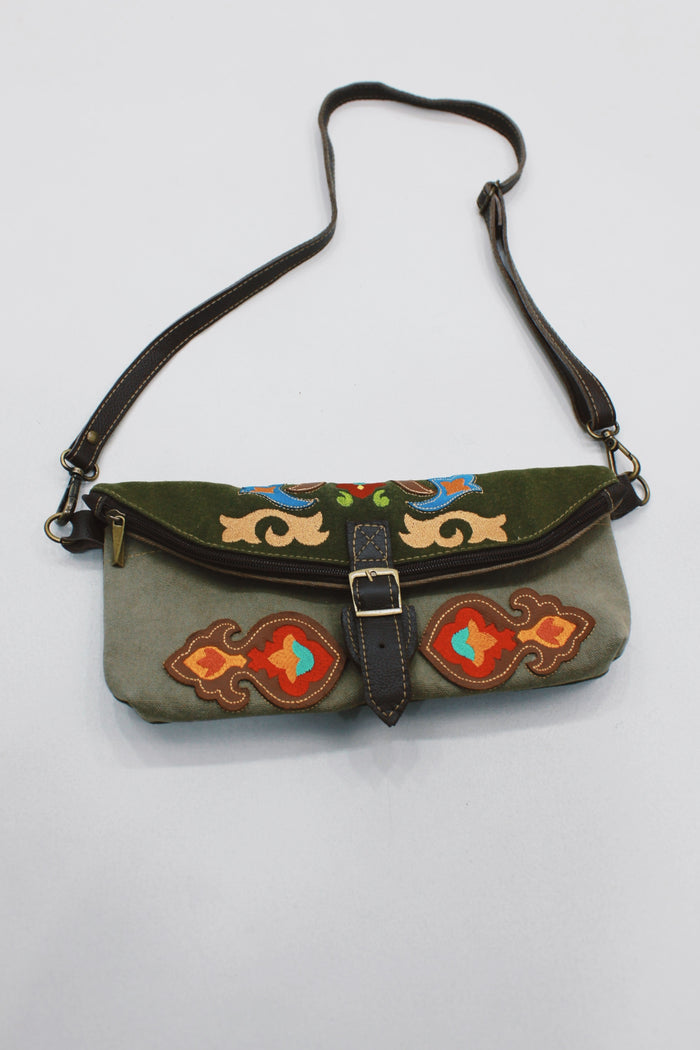 Yacamim Handmade Canvas Fanny Pack Green #522