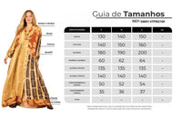 Light Brown Long Chemise Dress with Patchwork Print Yacamim