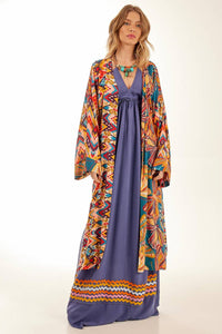 Yacamim Long Kimono Butterfly Print