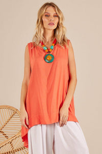 Yacamim Guava Extended Sleeveless Tunic