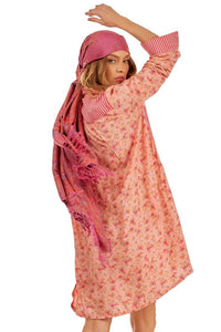 Yacamim Striped Patchwork Pink Chemise