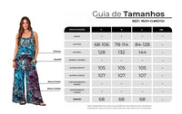 Yacamim A37 Blue Palazzo Pants with Digital Batik Print