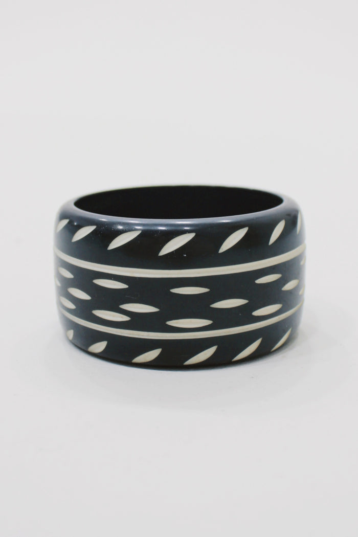 Yacamim #758 Wide Ceramic Bracelet with Texture