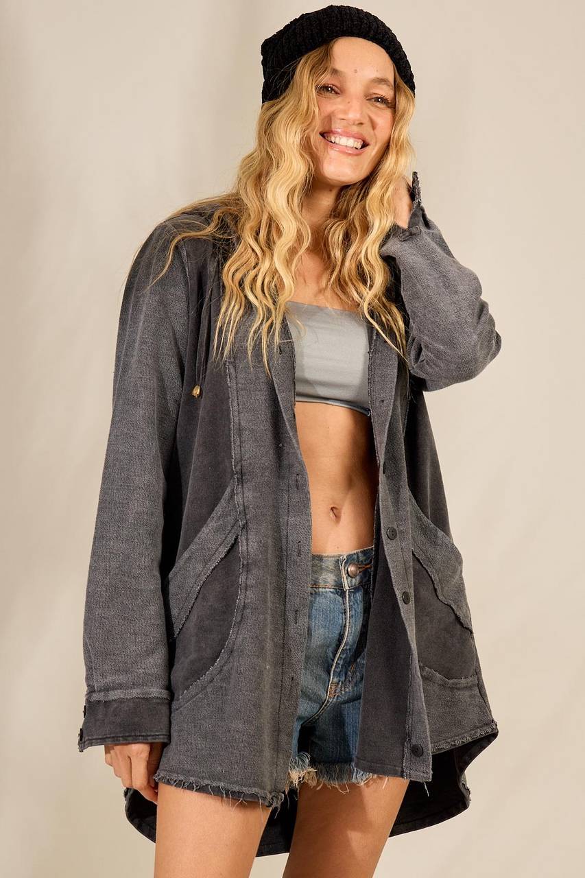 Yacamim Graphite Long Hoodie