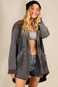 Yacamim Graphite Long Hoodie