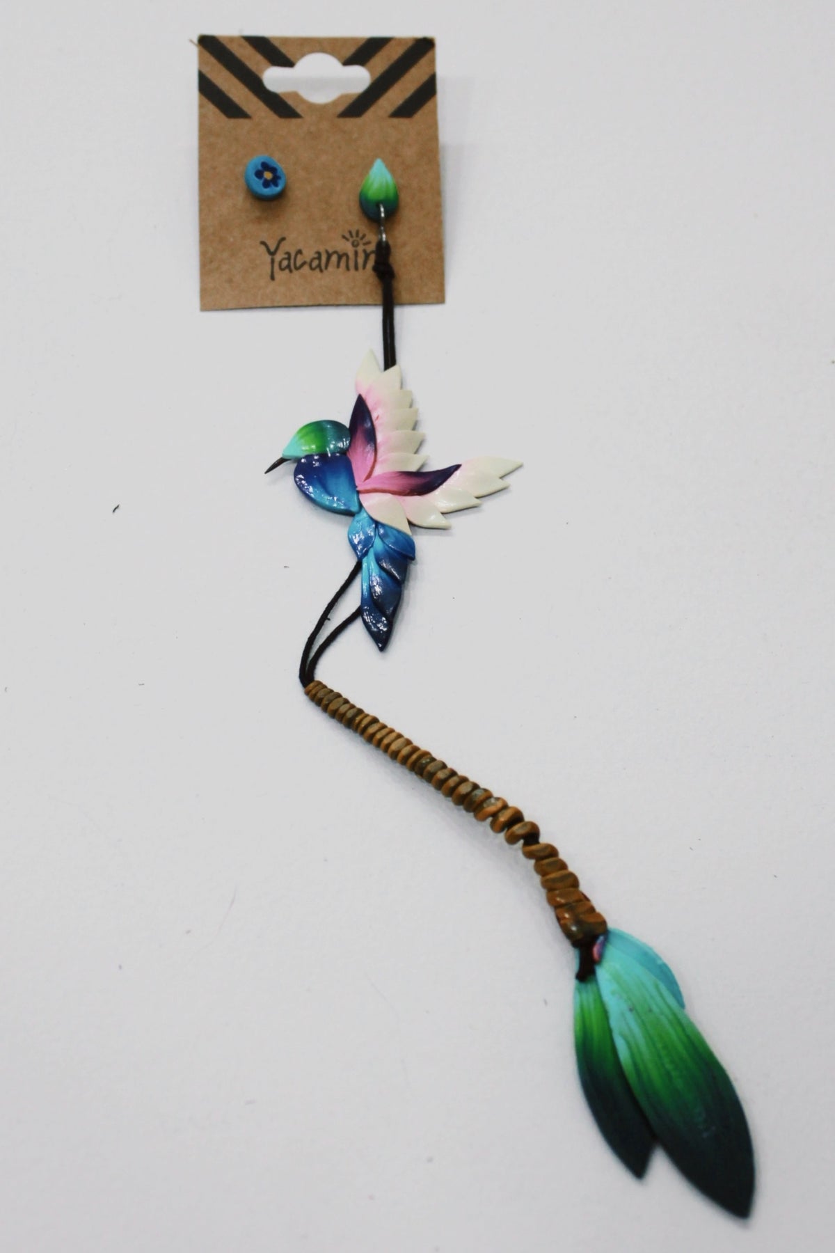 Polymer Clay Hummingbird Earring Yacamim #689