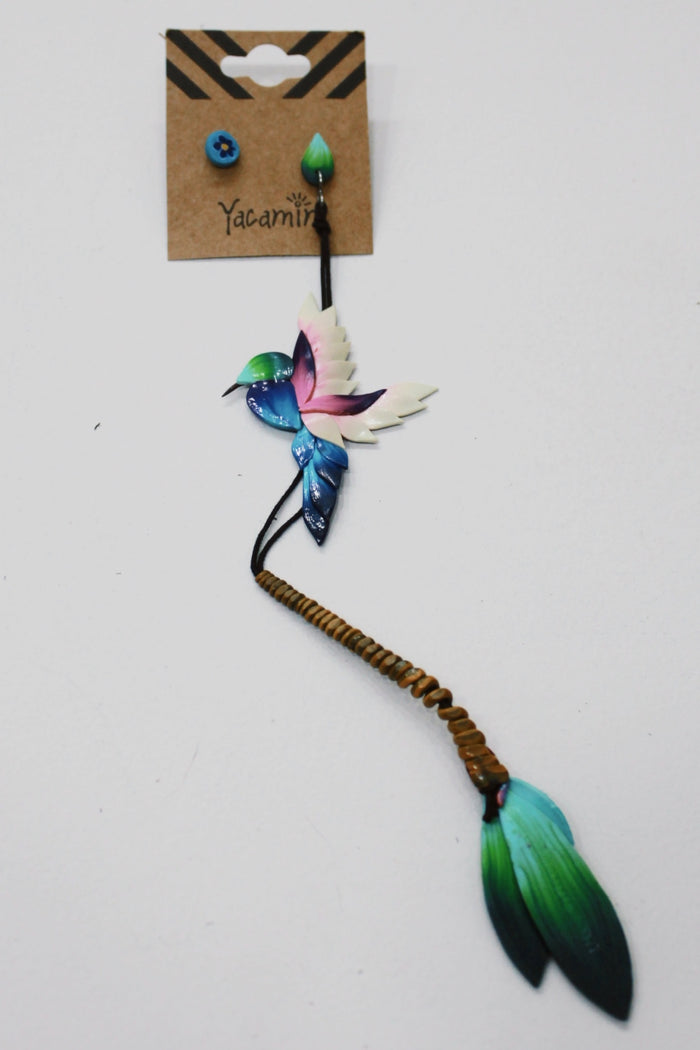Polymer Clay Hummingbird Earring Yacamim #689