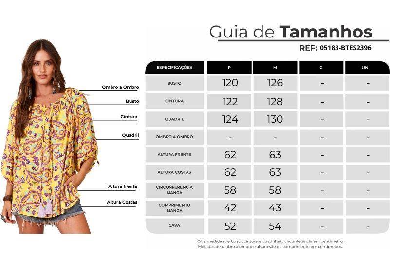 Yacamim Yellow Wide Cashmere Print Blouse B4