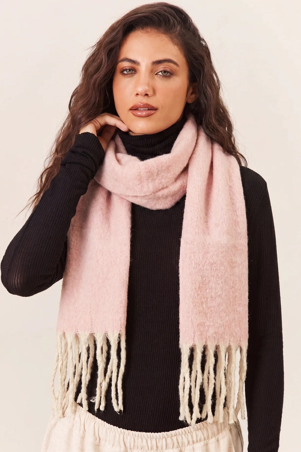 Cachecol Manta Cashmere Rosa Yacamim #1137