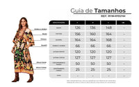 Black and Orange Midi Kaftan with Tropical Print Yacamim J4