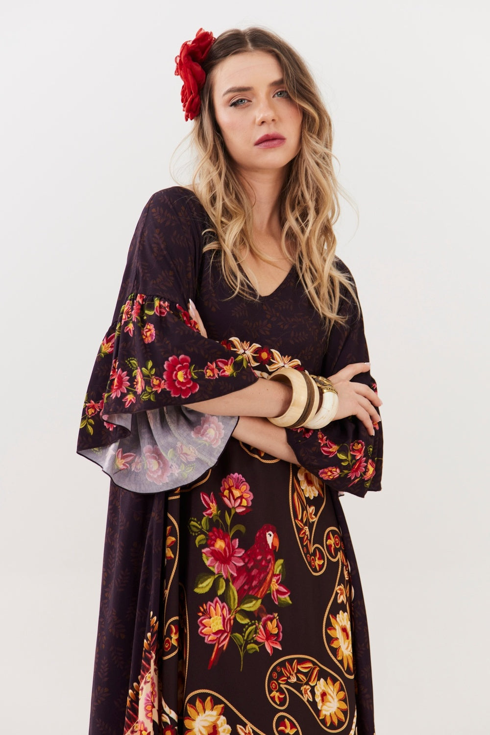 Yacamim E19 Wide Midi Dress