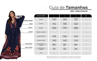 Yacamim C11 Navy Blue Cashmere Print Long Dress