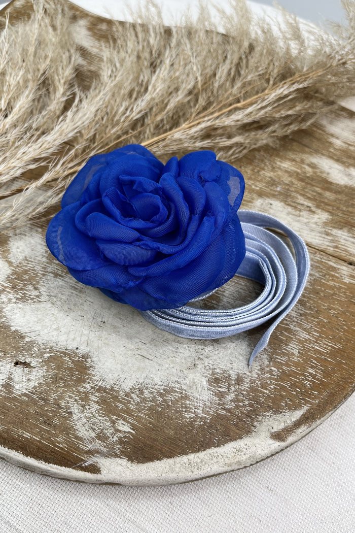 Blue Flower Choker Necklace #30