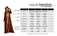 Long Brown Printed Yacamim Dress with Fitted Long Sleeves C18