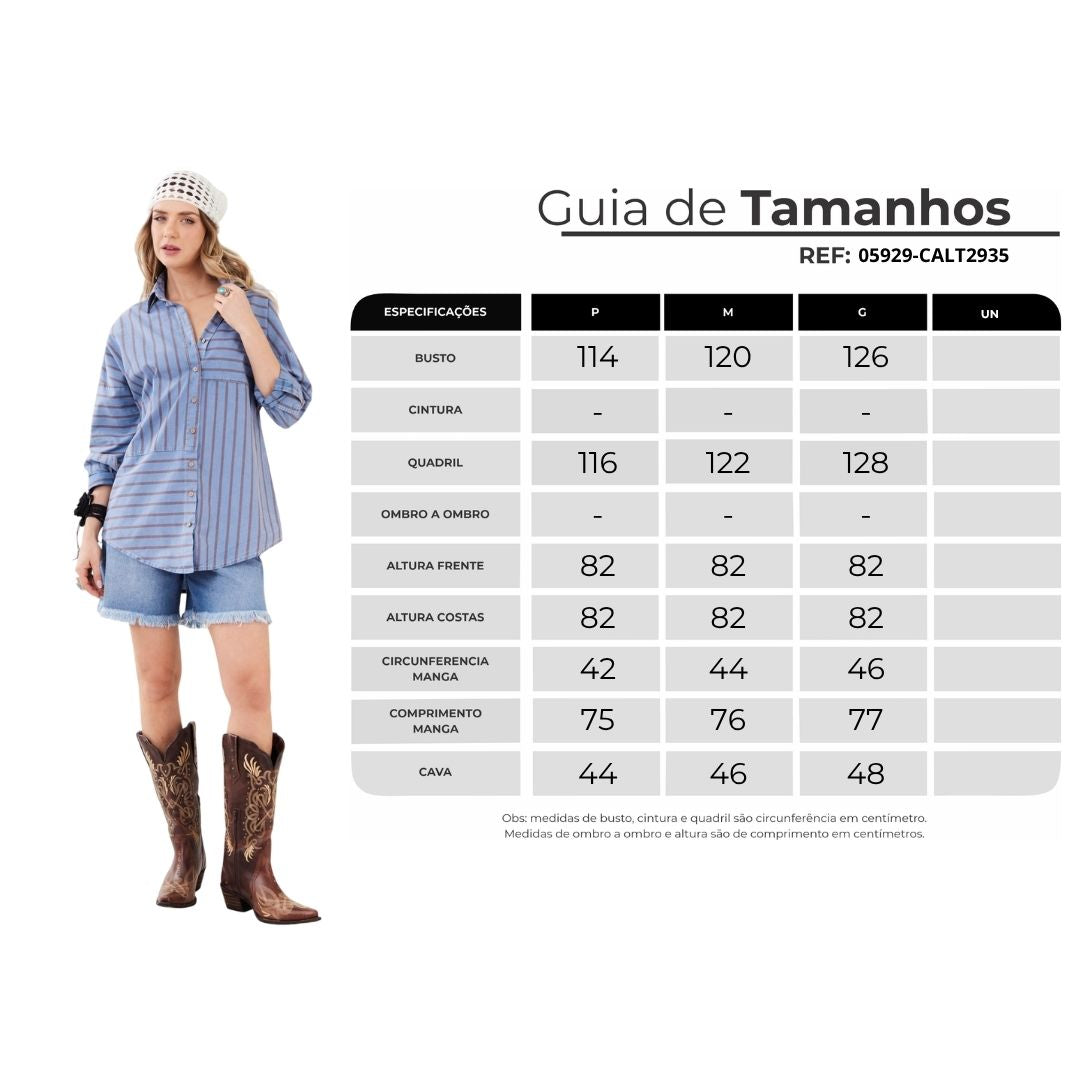 Yacamim Blue Striped Loose Shirt A3