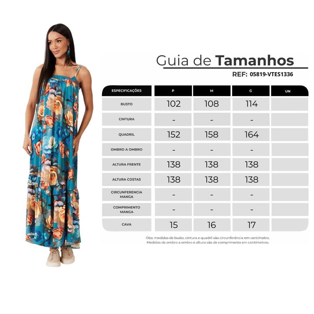 Long Dress with Turquoise Printed Top Yacamim D29