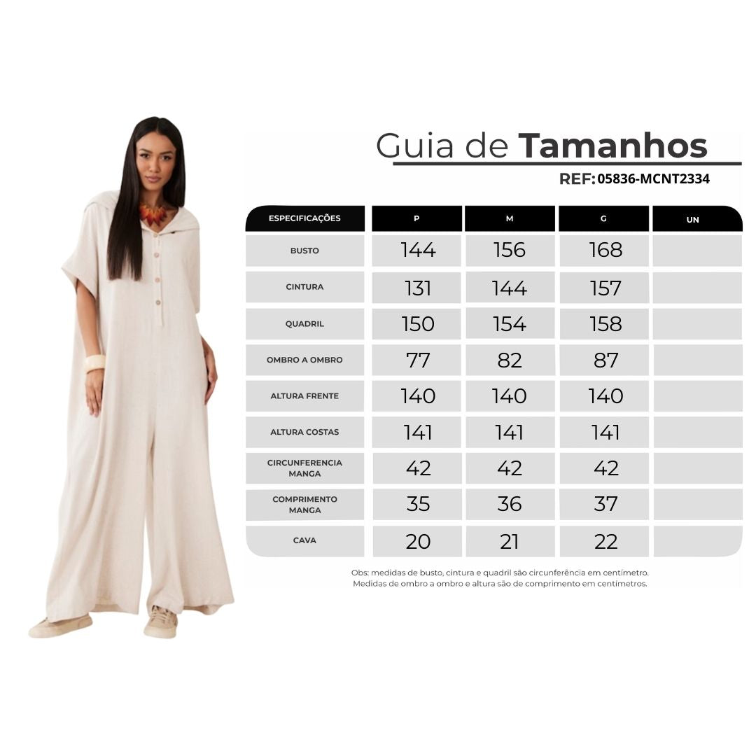 Yacamim O6 Beige Long Jumpsuit with Hood