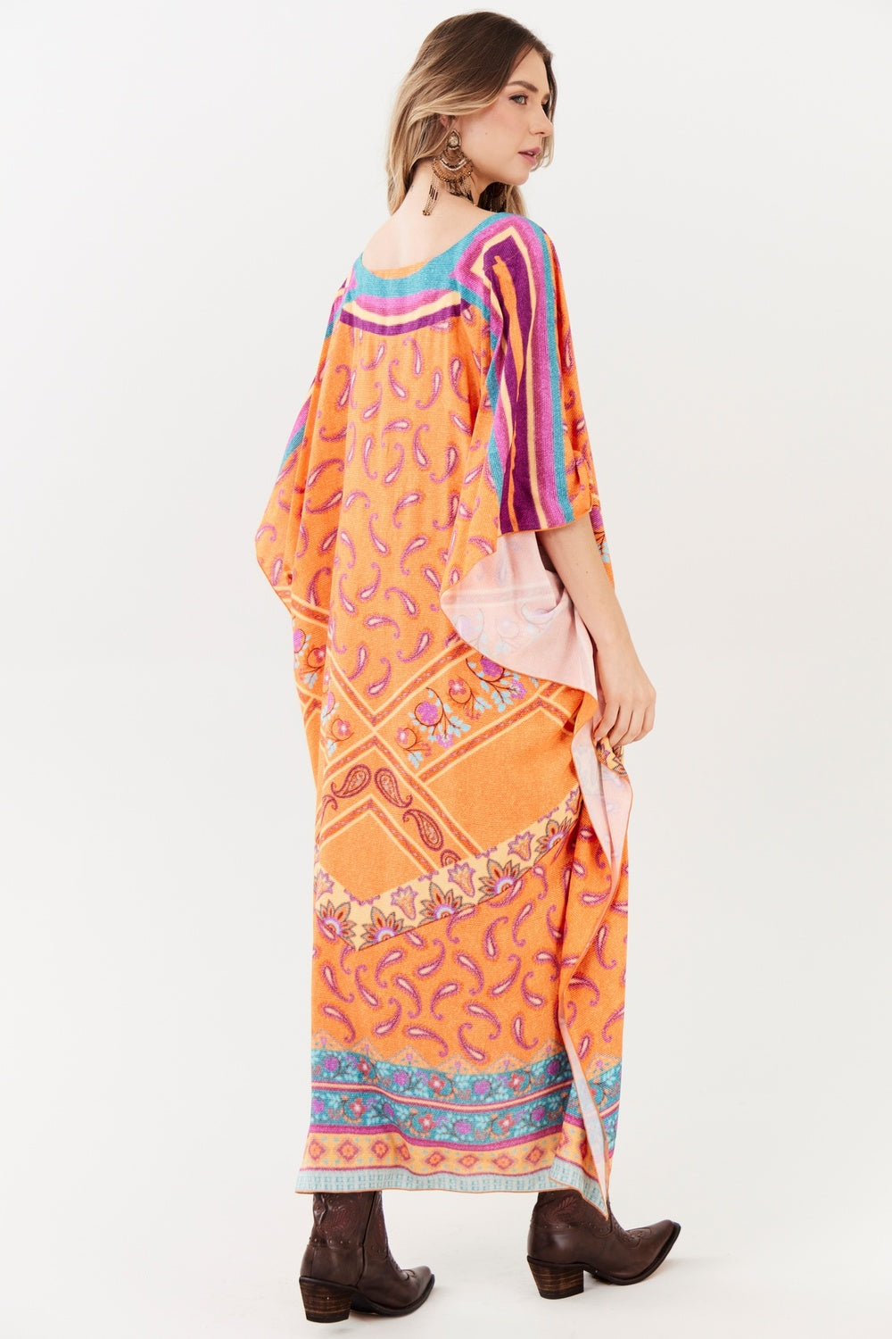 Kaftan Midi with V-neck Yacamim I4