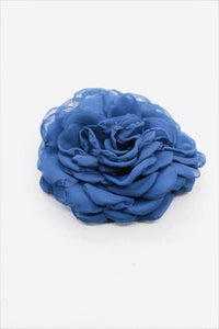 Yacamim Navy Blue Tulle Flower Hair Clip #548