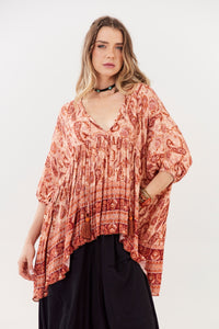 Yacamim Paisley Print Mullet Tunic B19