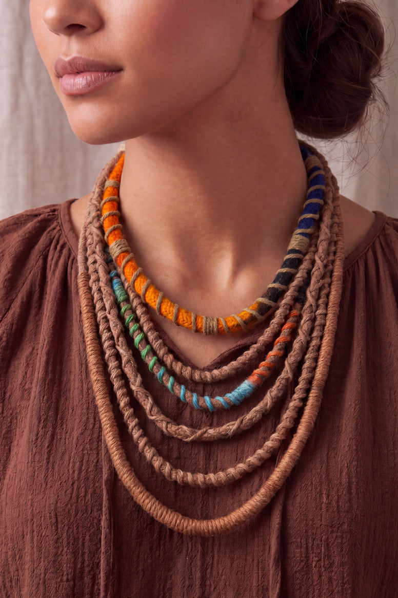 Handmade Yacamim Colorful Rope Necklace #997