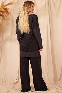 Yacamim Black Palazzo Pants with Pockets