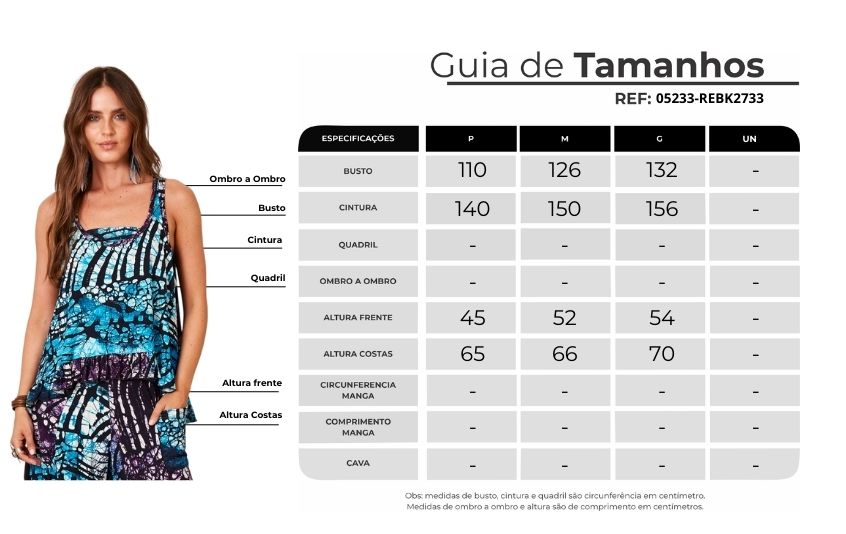 Yacamim A38 Blue Elongated Basic Tank Top with Digital Batik Print