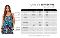 Yacamim A38 Blue Elongated Basic Tank Top with Digital Batik Print