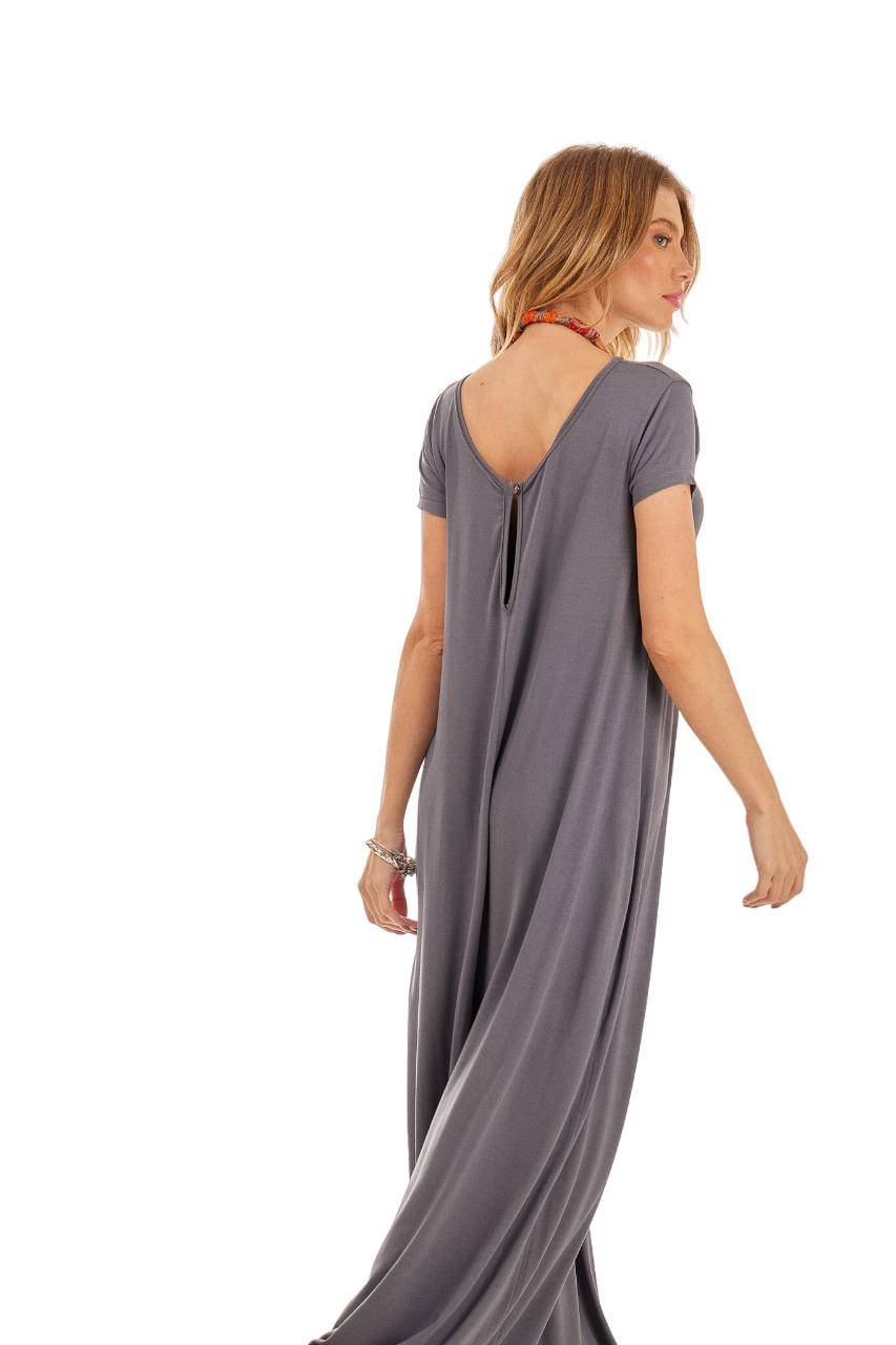 Yacamim Dark Gray Sarouel Wide-Leg Jumpsuit