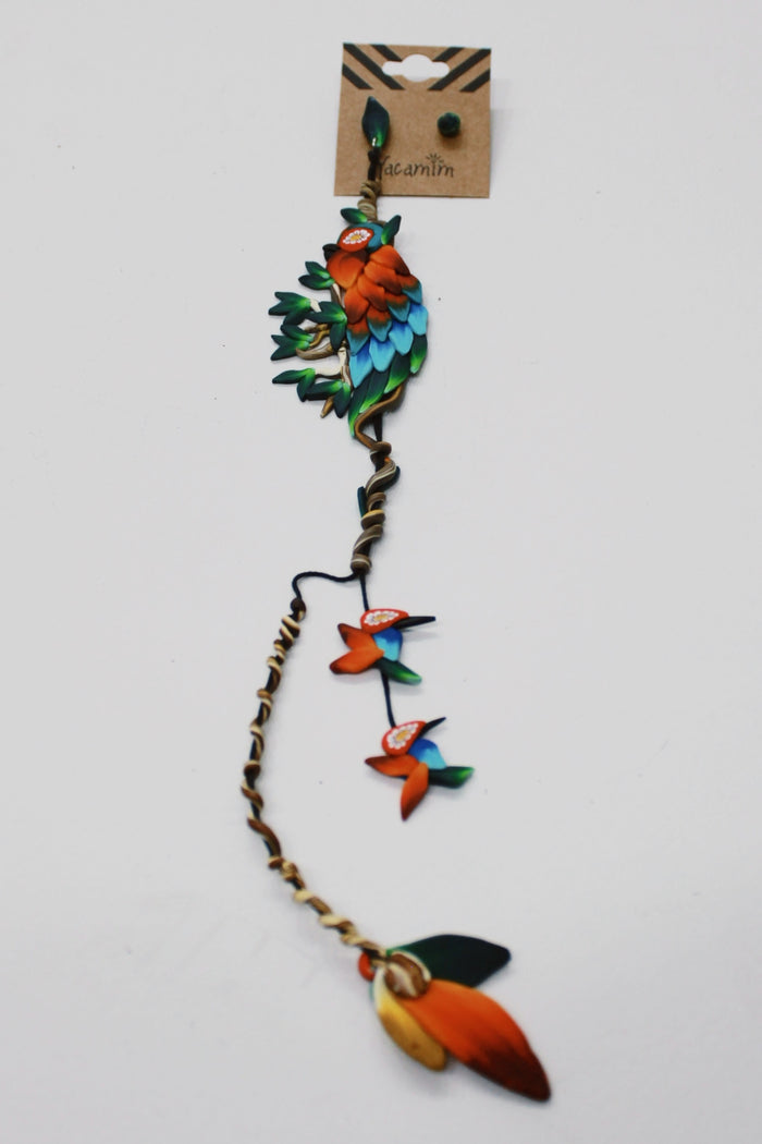 Fimo Macaw Yacamim Earring #690