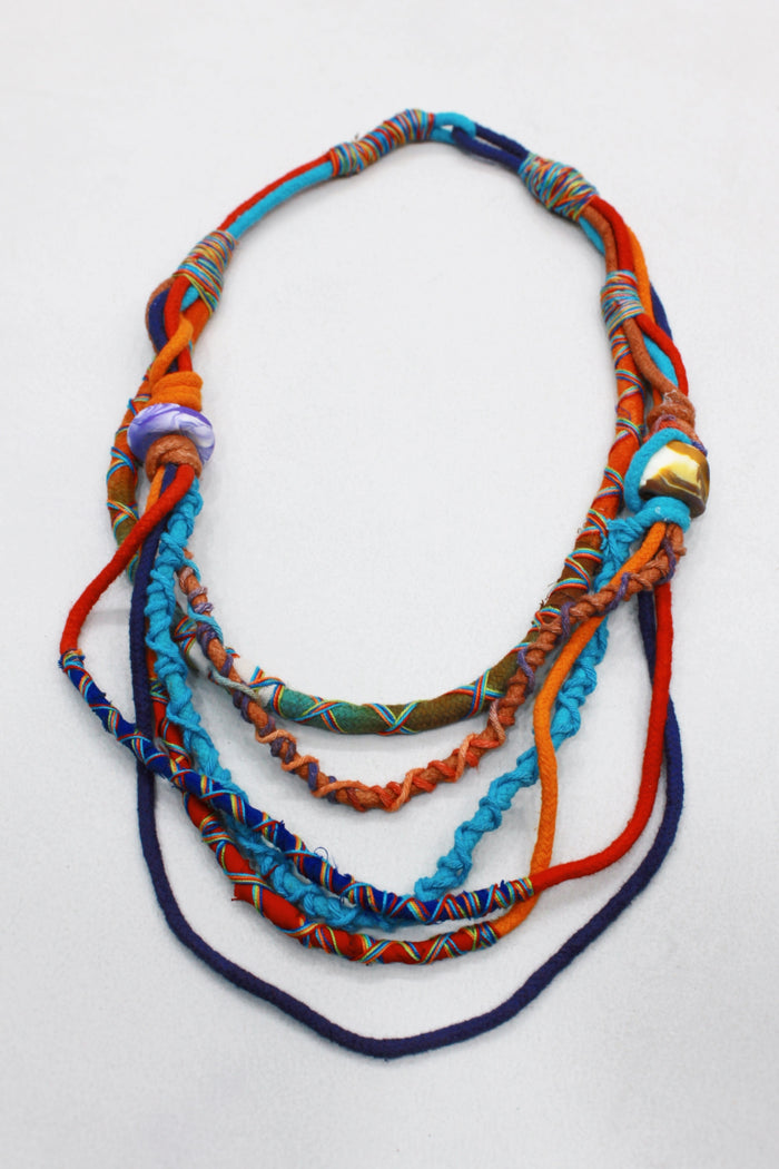 Colar Artesanal De Cordas Coloridas Yacamim #568