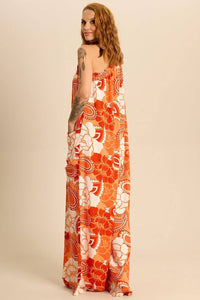 Yacamim Women's Paisley Print One-Shoulder Wide-Leg Jumpsuit O4