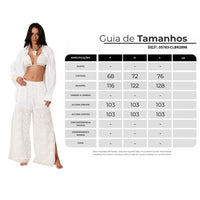 Yacamim H1 White Broderie Trousers with Lace