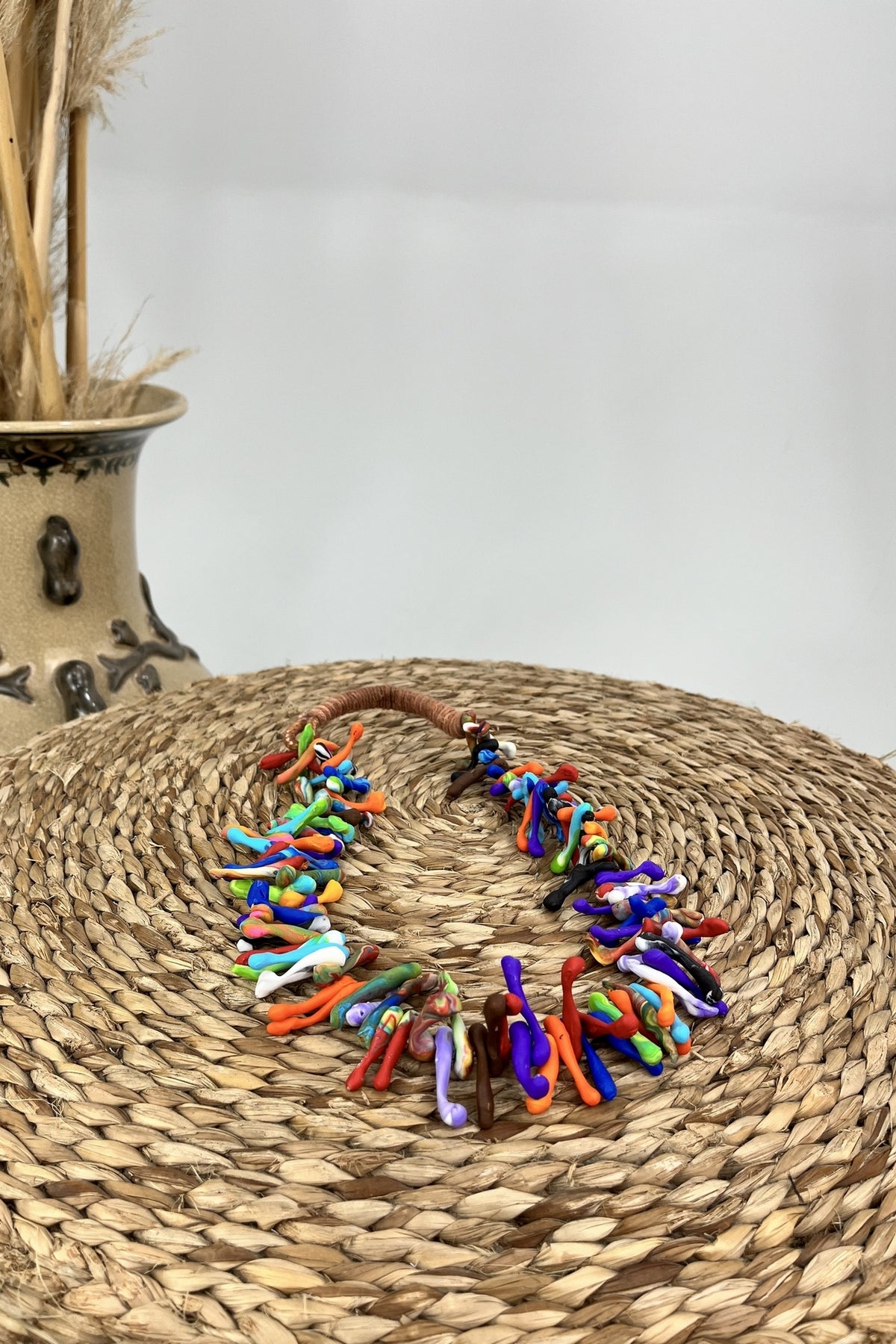 Yacamim #6 Handmade Colorful Clay Bead Necklace