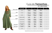 Long Dress with Long Sleeves and Pockets Moss Green Yacamim D26