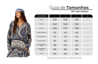 Camisa Ampla Godê Azul Estampa paisley Yacamim A21