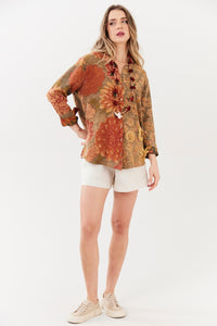 Yacamim R1 Tiradentes 100% Cotton Green Printed Shirt