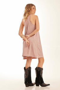 Rosy Racerback Short Dress Yacamim