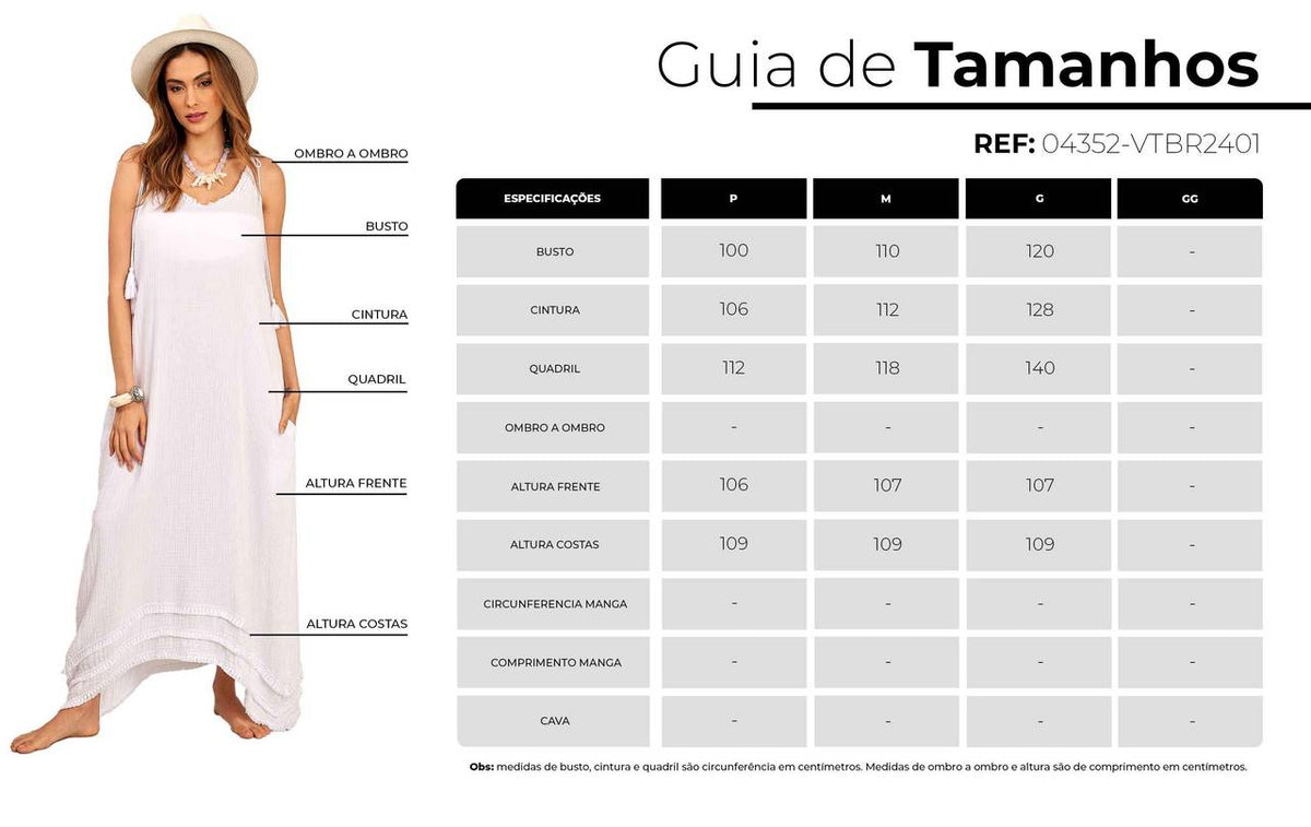 White Yacamim Long Dress with Braided Straps