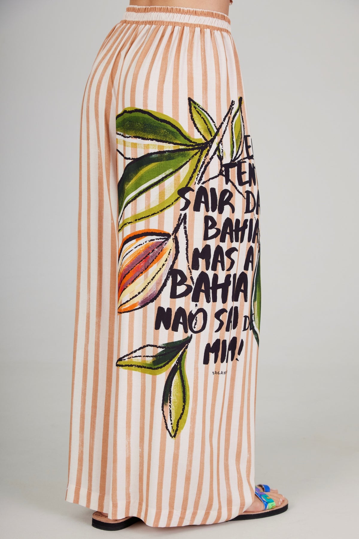 Cacao Palazzo Pants Bahêa Collection Yacamim Q9