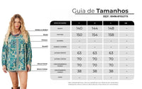 Bata Ampla Com Rendas Verde Estampada Yacamim B17