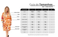 Chemise Ampla Tie Dye Laranja Digital Estampa Love Yacamim N6