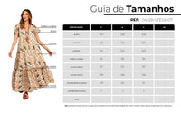 Yacamim Beige Printed Eyelet Long Dress