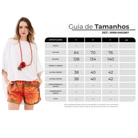 Paraty 100% Cotton Orange Printed Yacamim Shorts R3