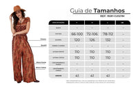 Calça Pantalona Terracota Estampa Paisley Yacamim A6
